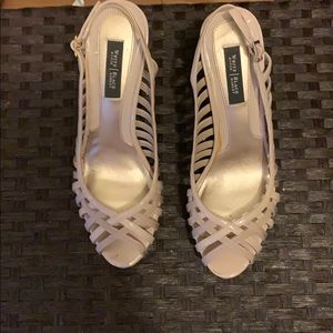 White House Black Market cream heels